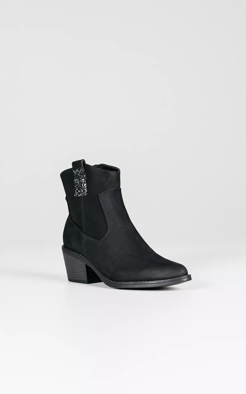 Boots with glittery detail Black