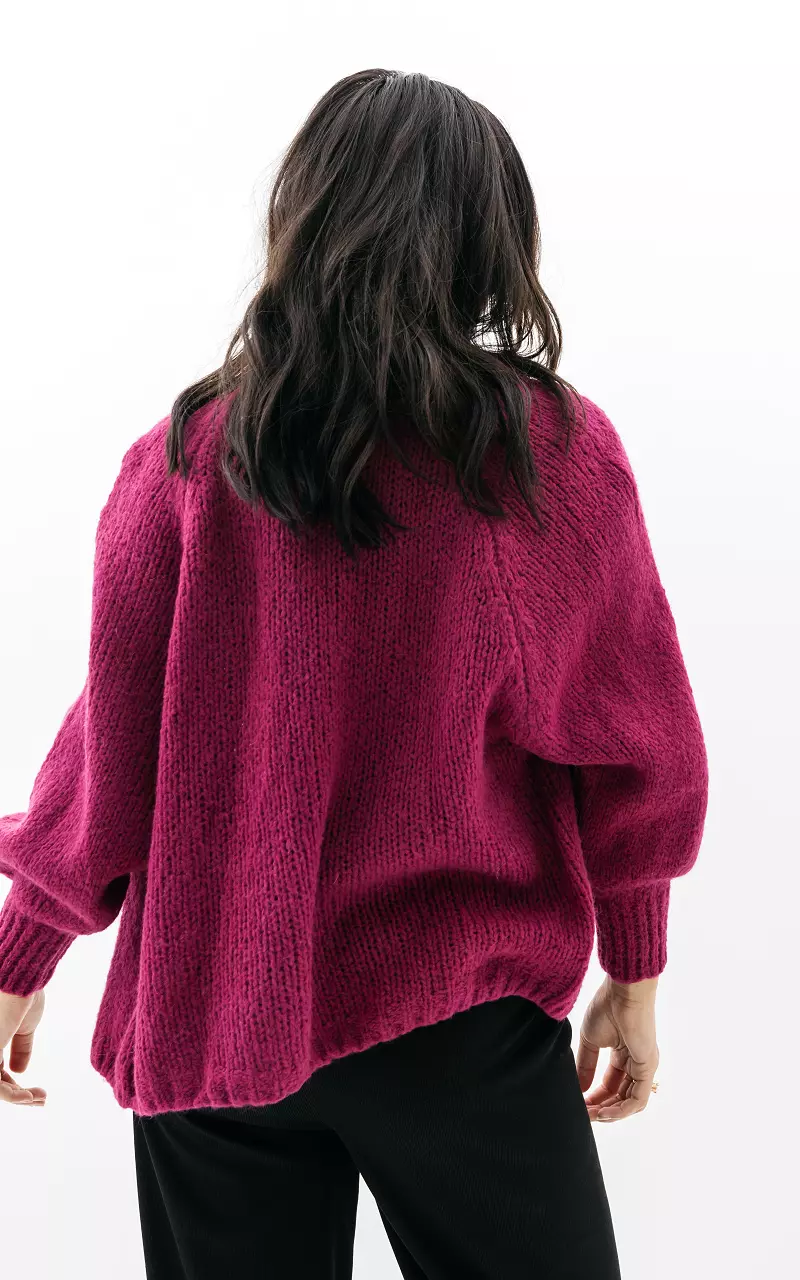 Knitted cardigan Dark Pink