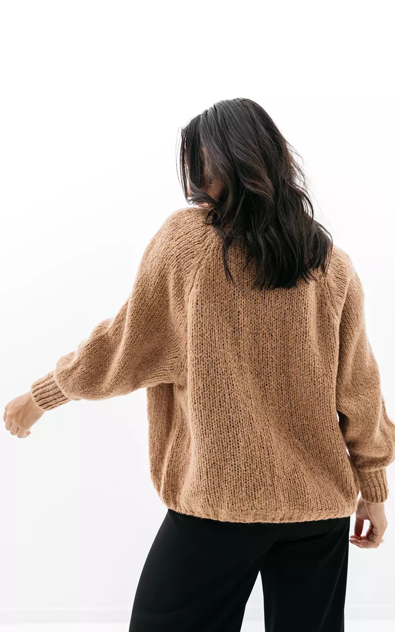 Knitted cardigan Light Brown