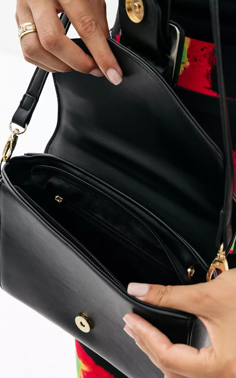 Bag with gold-coloured details Black