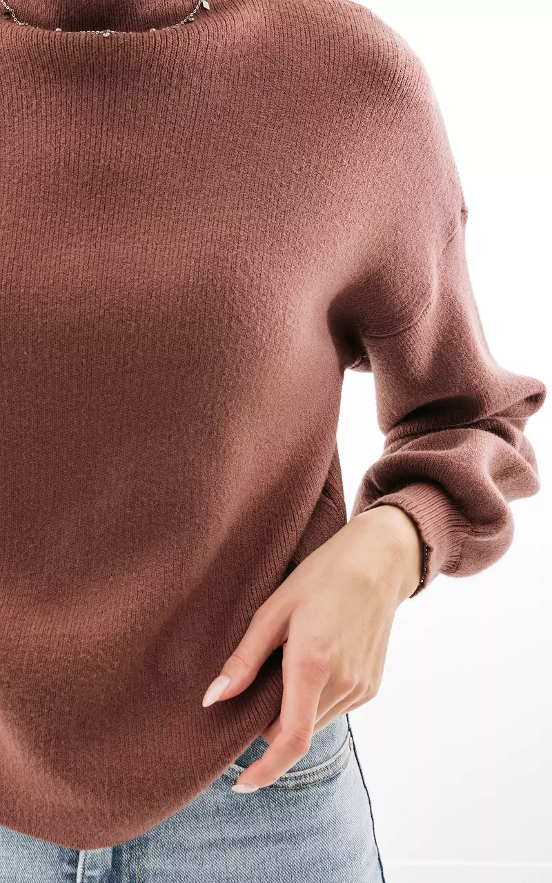 Turtleneck sweater Mauve Pink