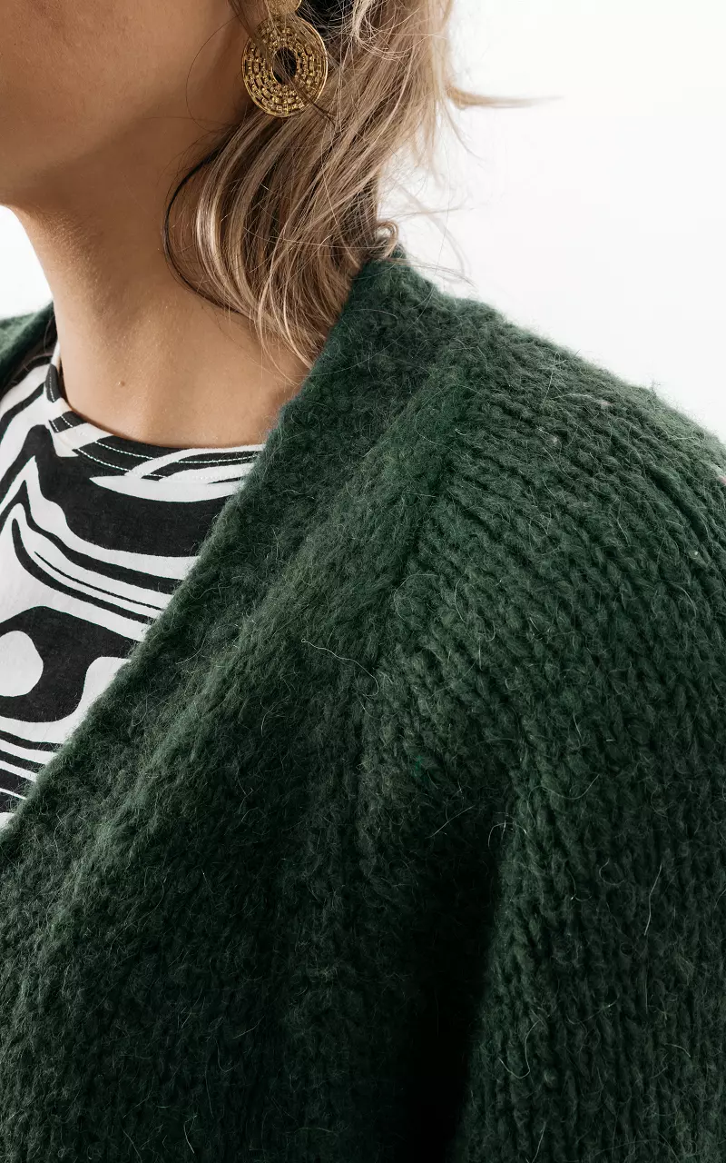 Knitted cardigan Dark Green