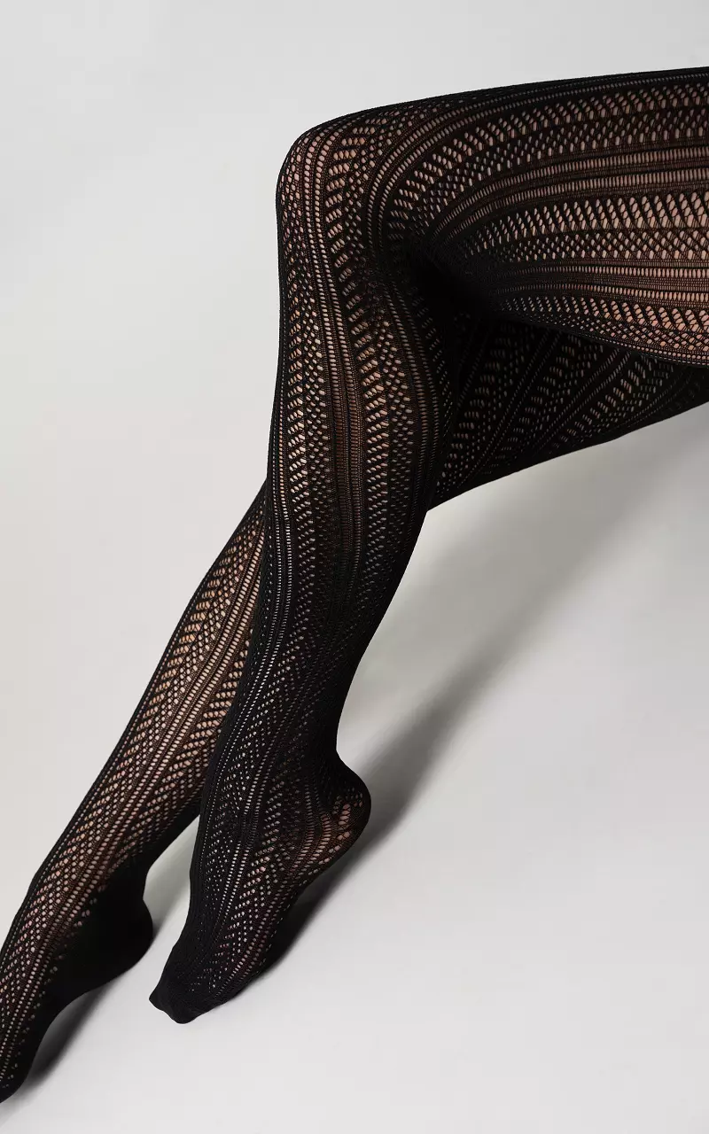 Tights with pattern Black