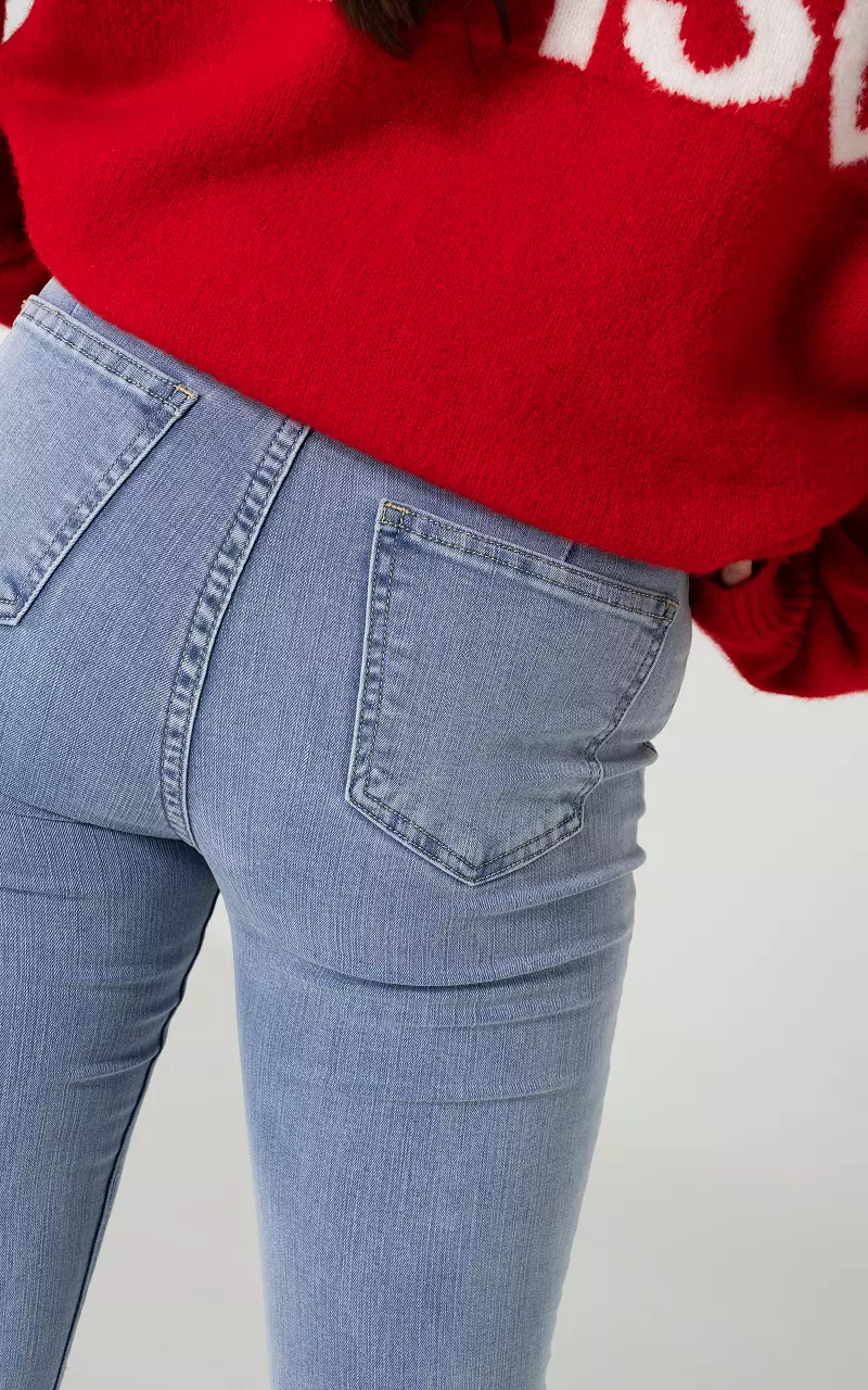 Mid waist skinny jeans Lichtblauw