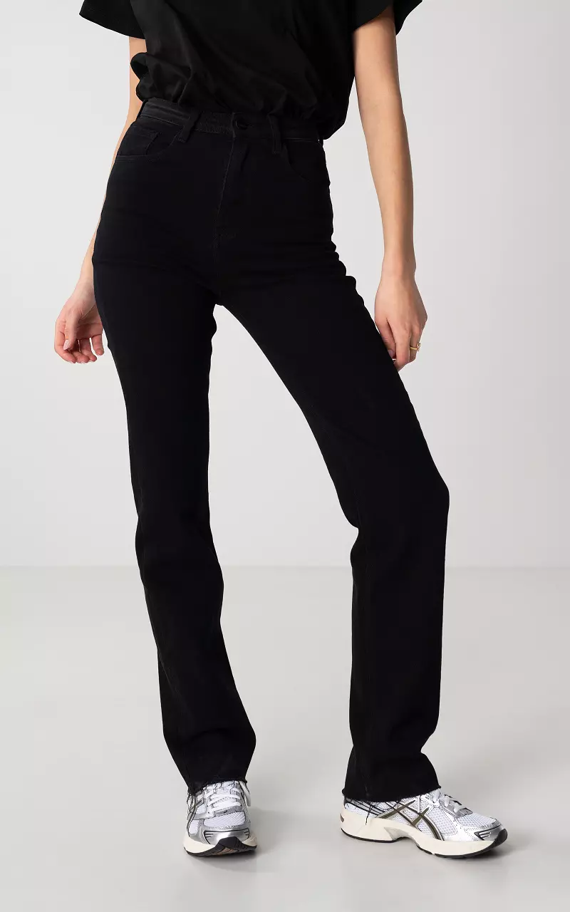 Straight fit high waist jeans Shuttle Black