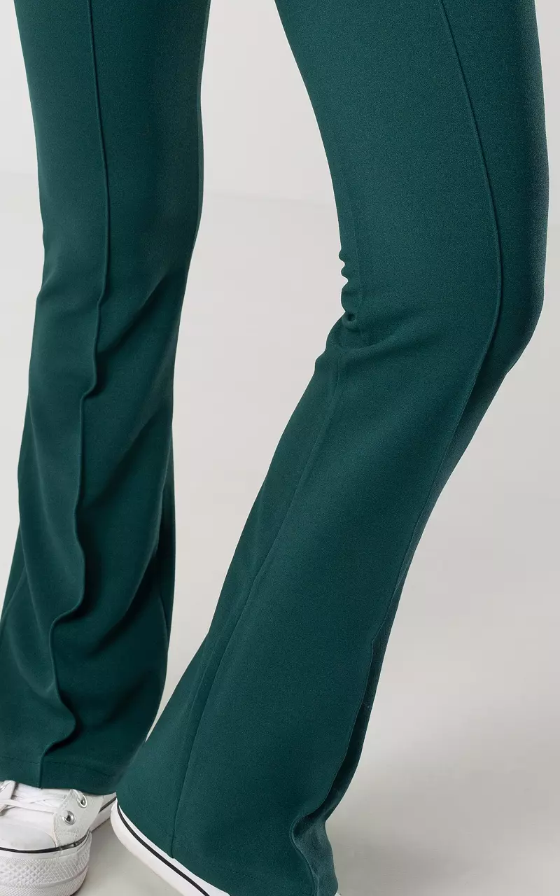 High waist flared pantalon Emerald