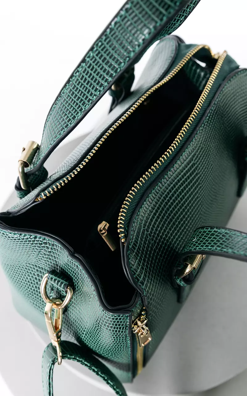 Bag with gold-coloured details Green