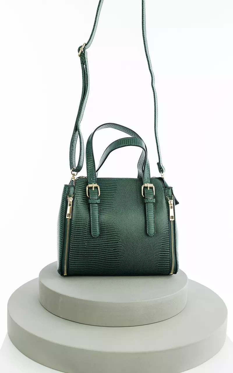 Bag with gold-coloured details Green