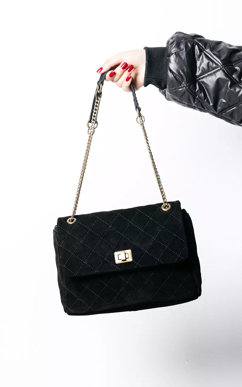 Bag with gold-coloured details Black