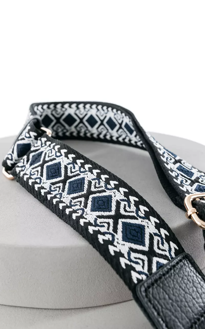 Adjustable bag strap with gold-coloured details Black Dark Blue