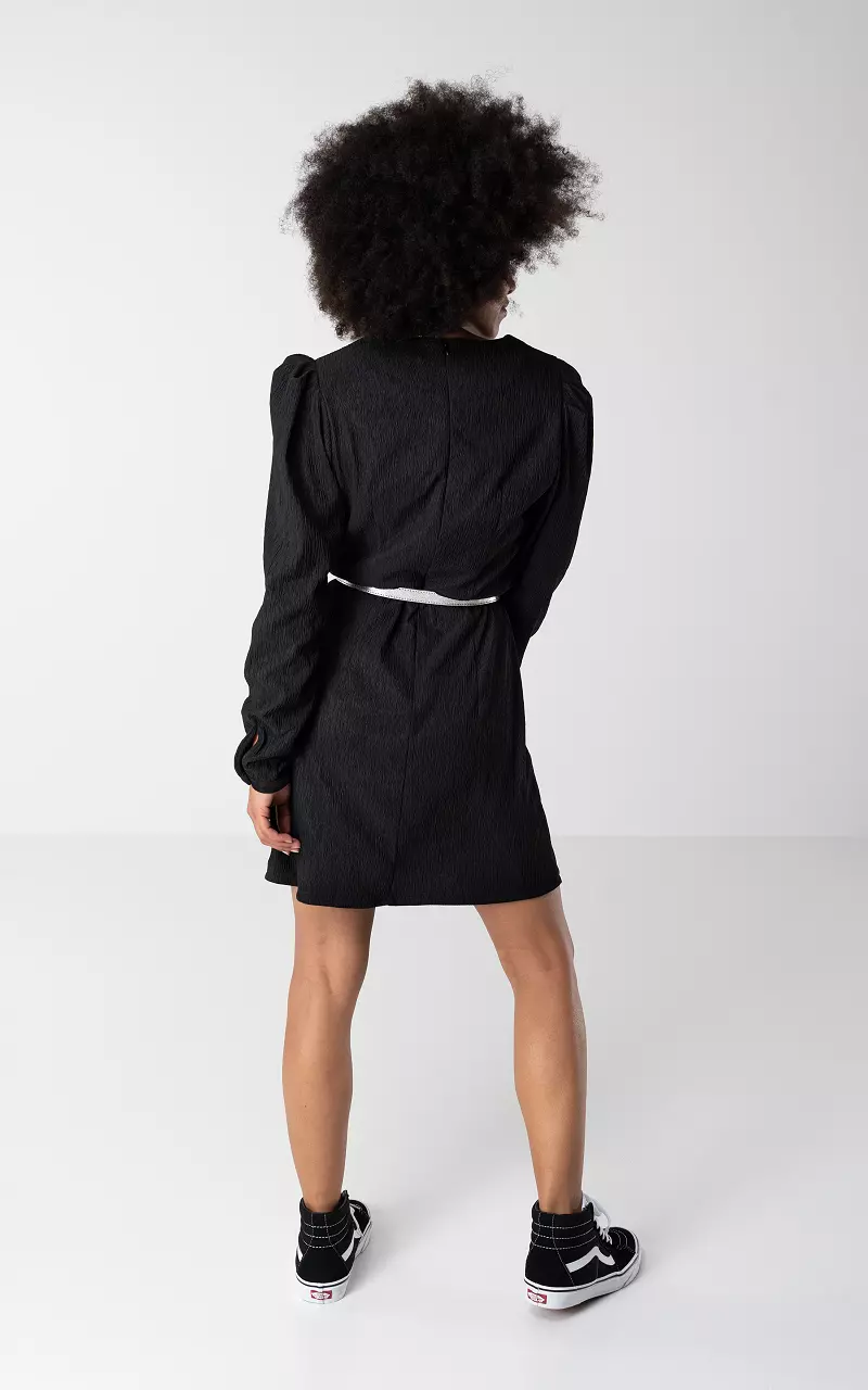 Basic dress with shoulderpads Black