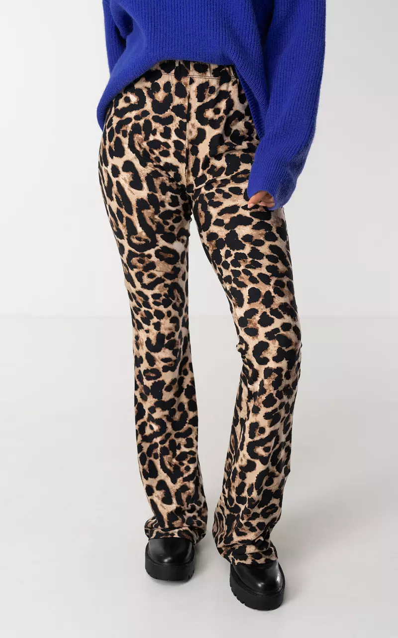 Leopard print flared pants Leopard