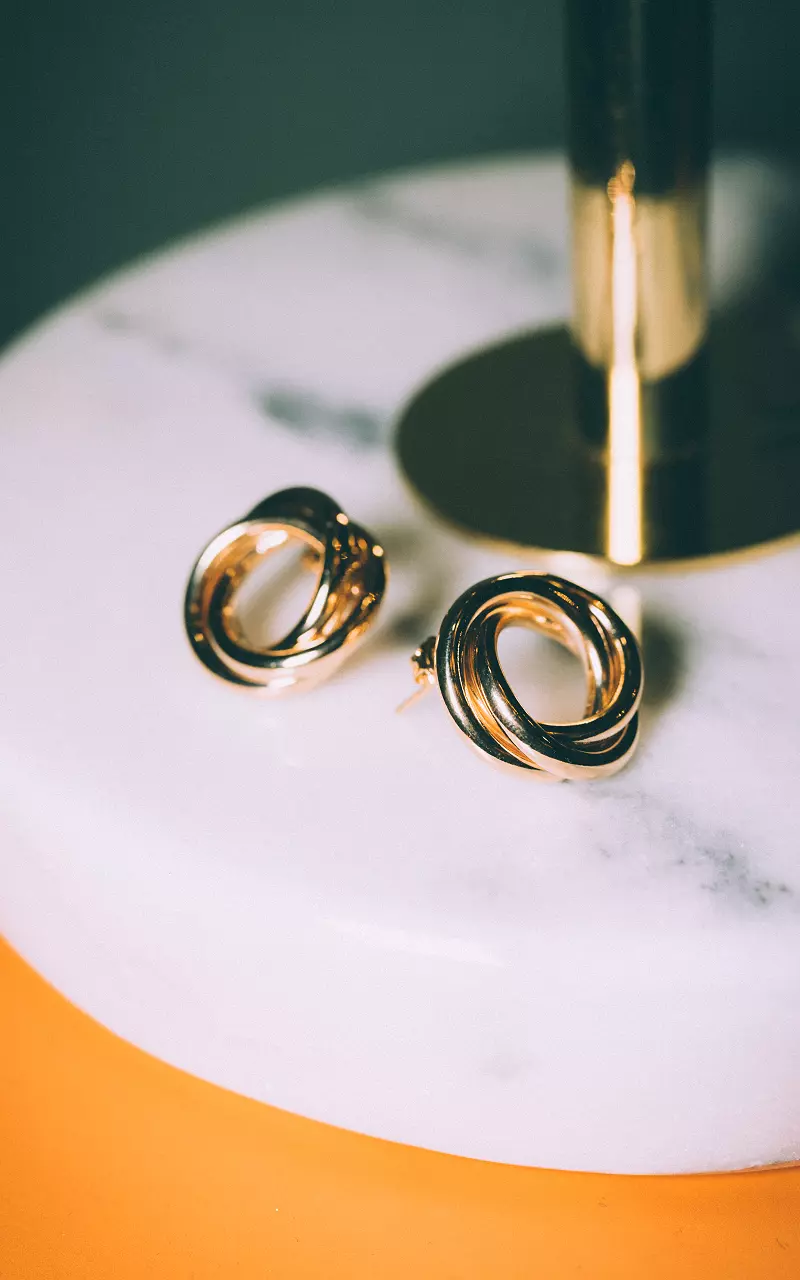 Circle shaped gold filled earrings Gold