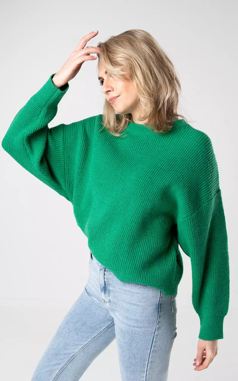 Pullover mit Rundhalsausschnitt Grün
