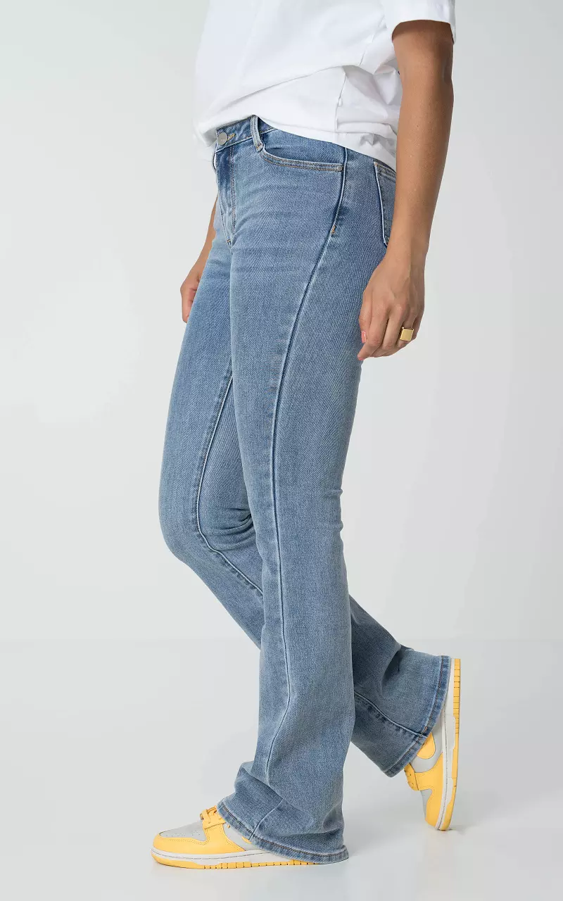 Mid-waist flared jeans Gravity Light Blue