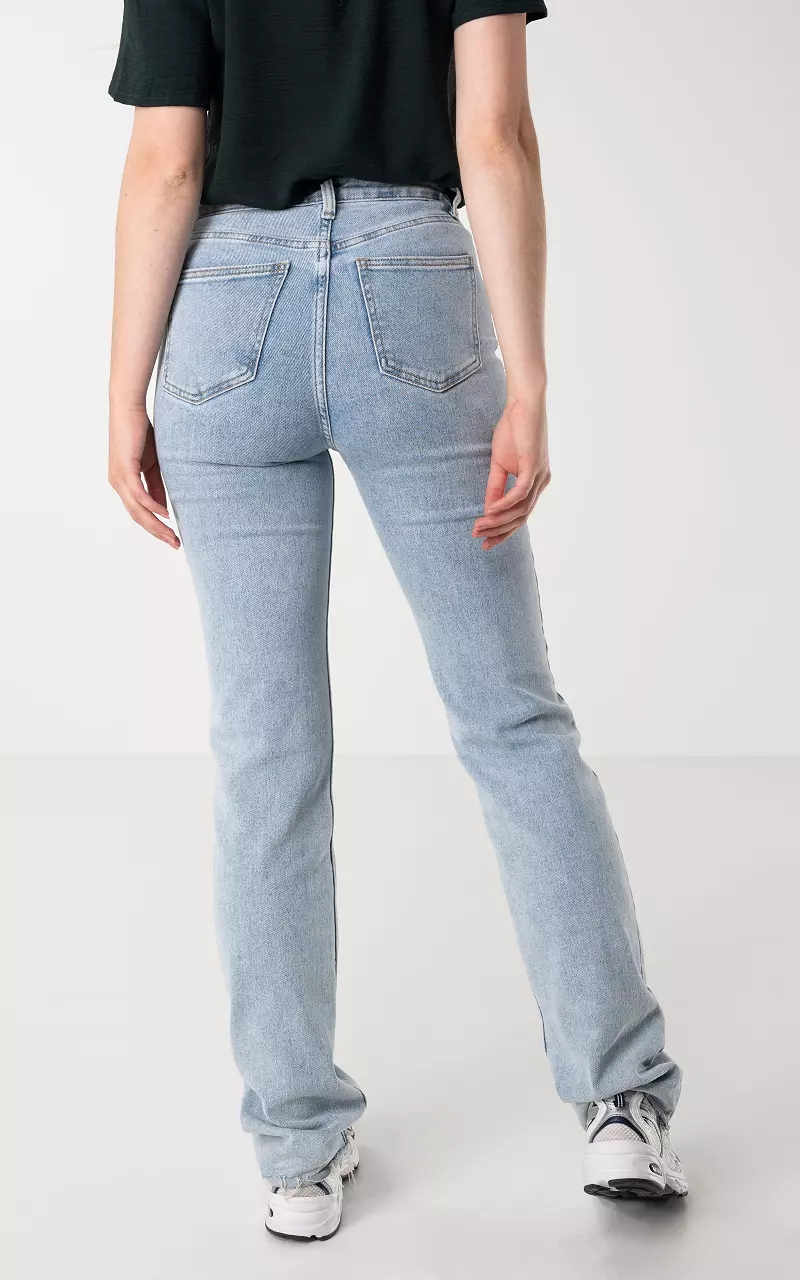 Straight fit high waist jeans Shuttle Light Blue