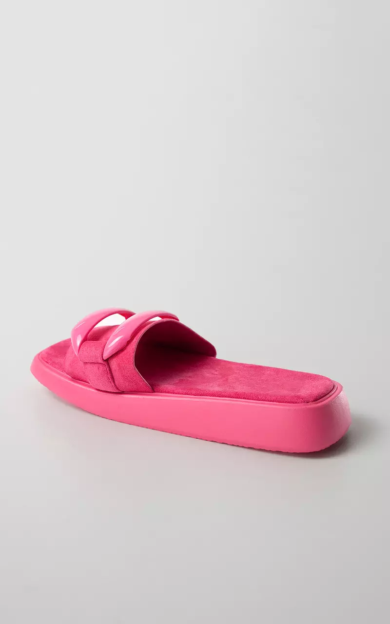 Slippers with clasp Pink