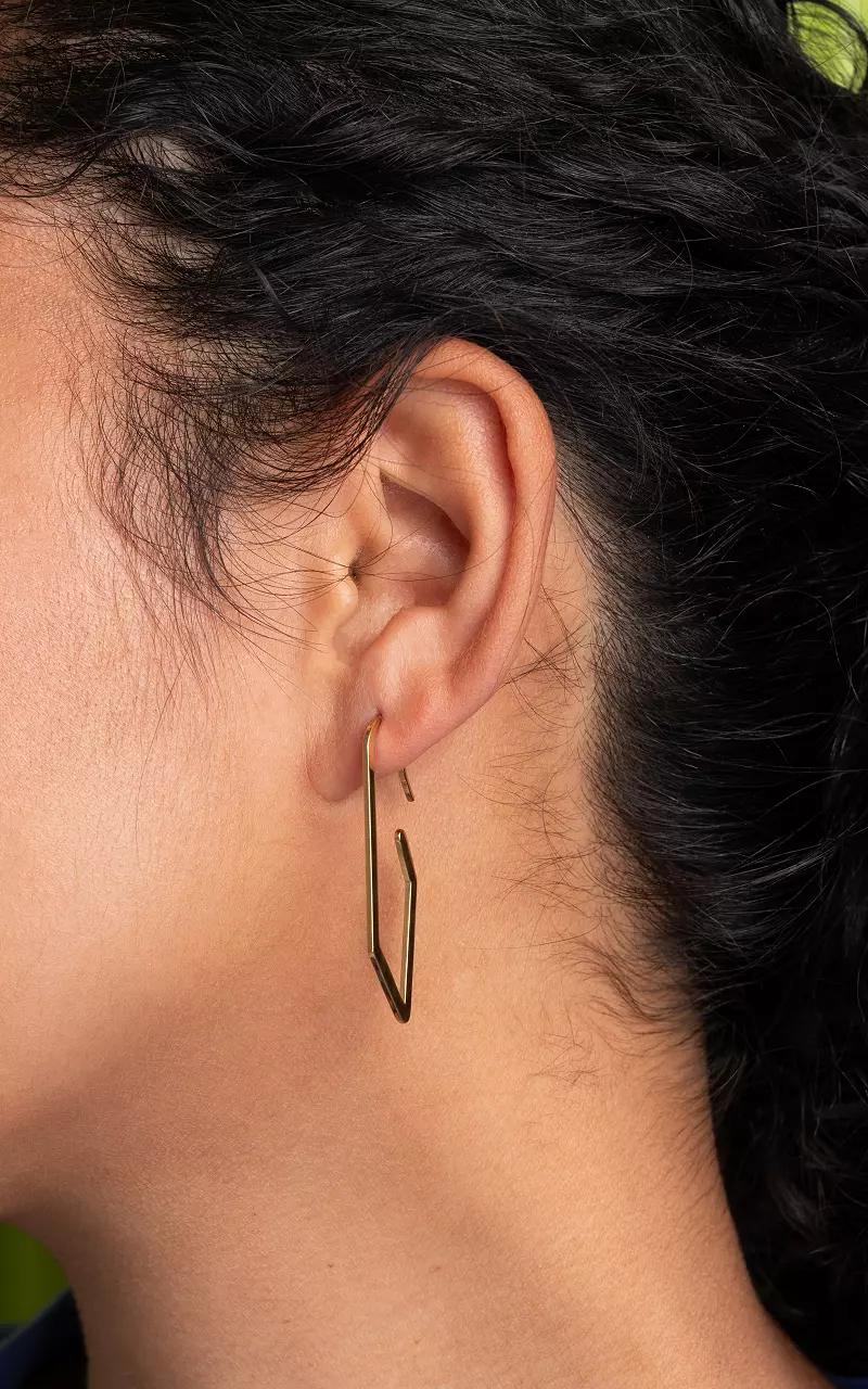 Spiral-Ohrringe aus Edelstahl Gold