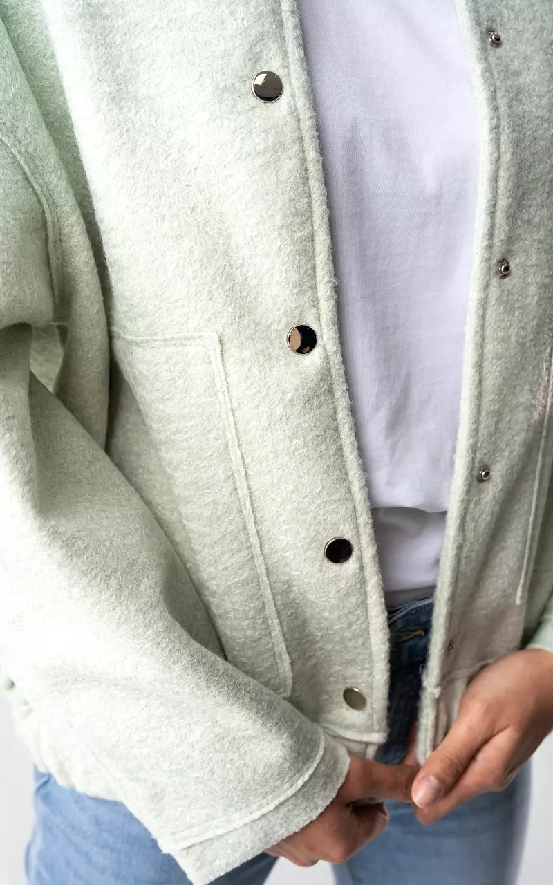 Oversized coat with press buttons Mint
