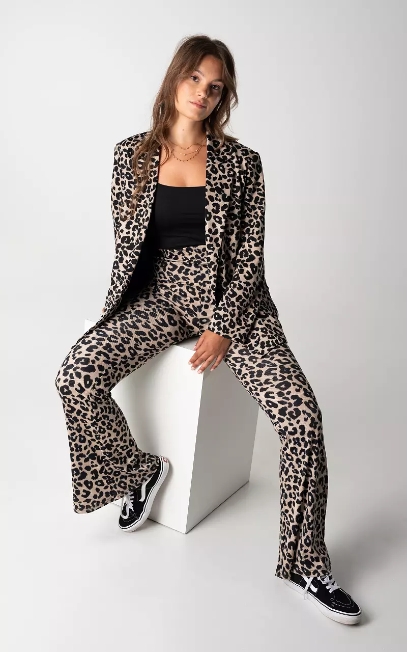 Hose mit ausgestelltem Bein  Leopard