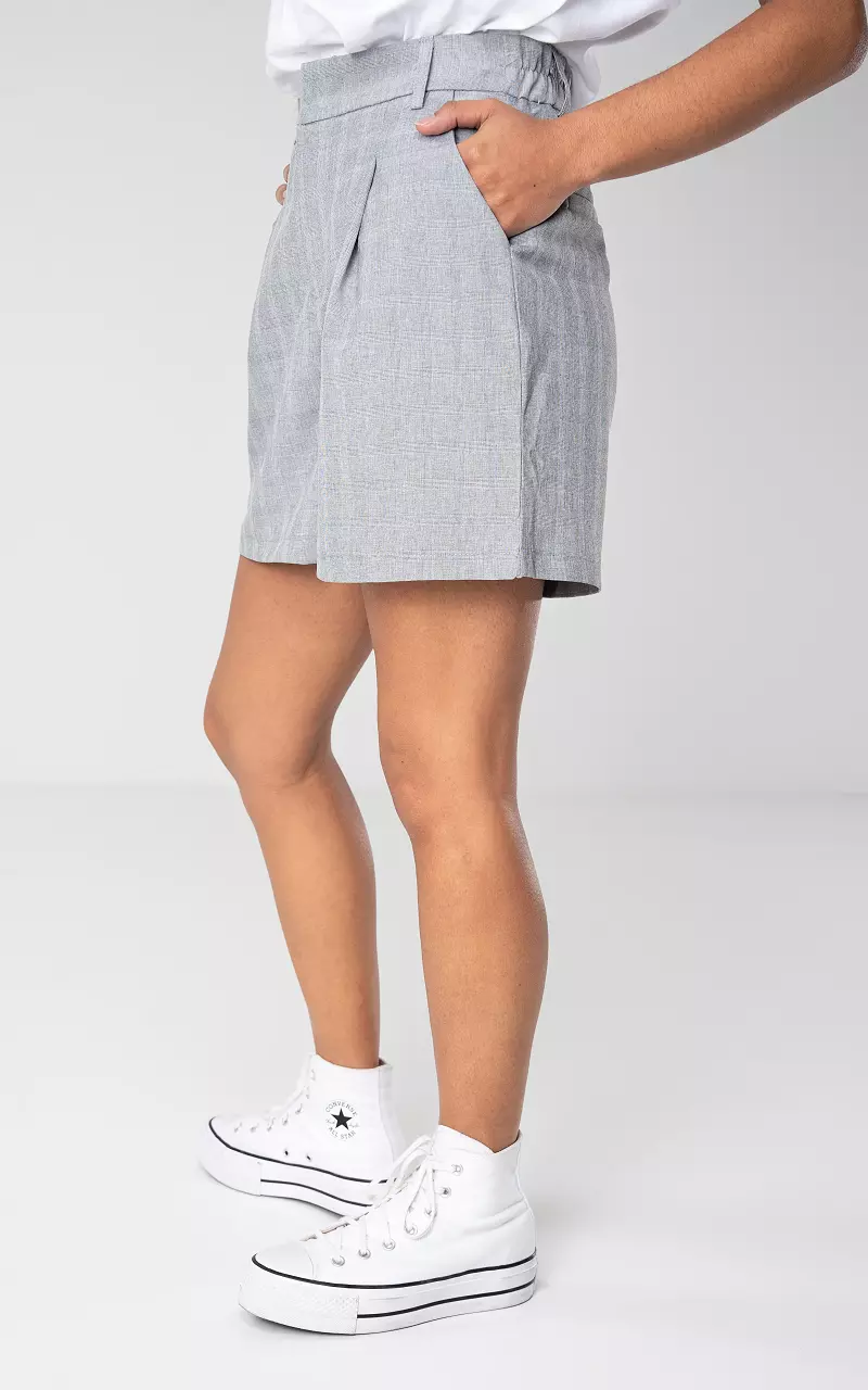 Shorts mit elastischem Bund Hellgrau