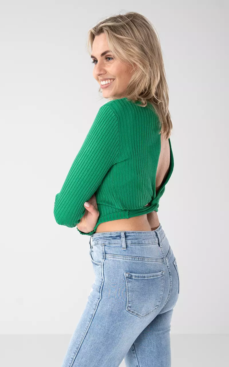 Cropped top with open back Green