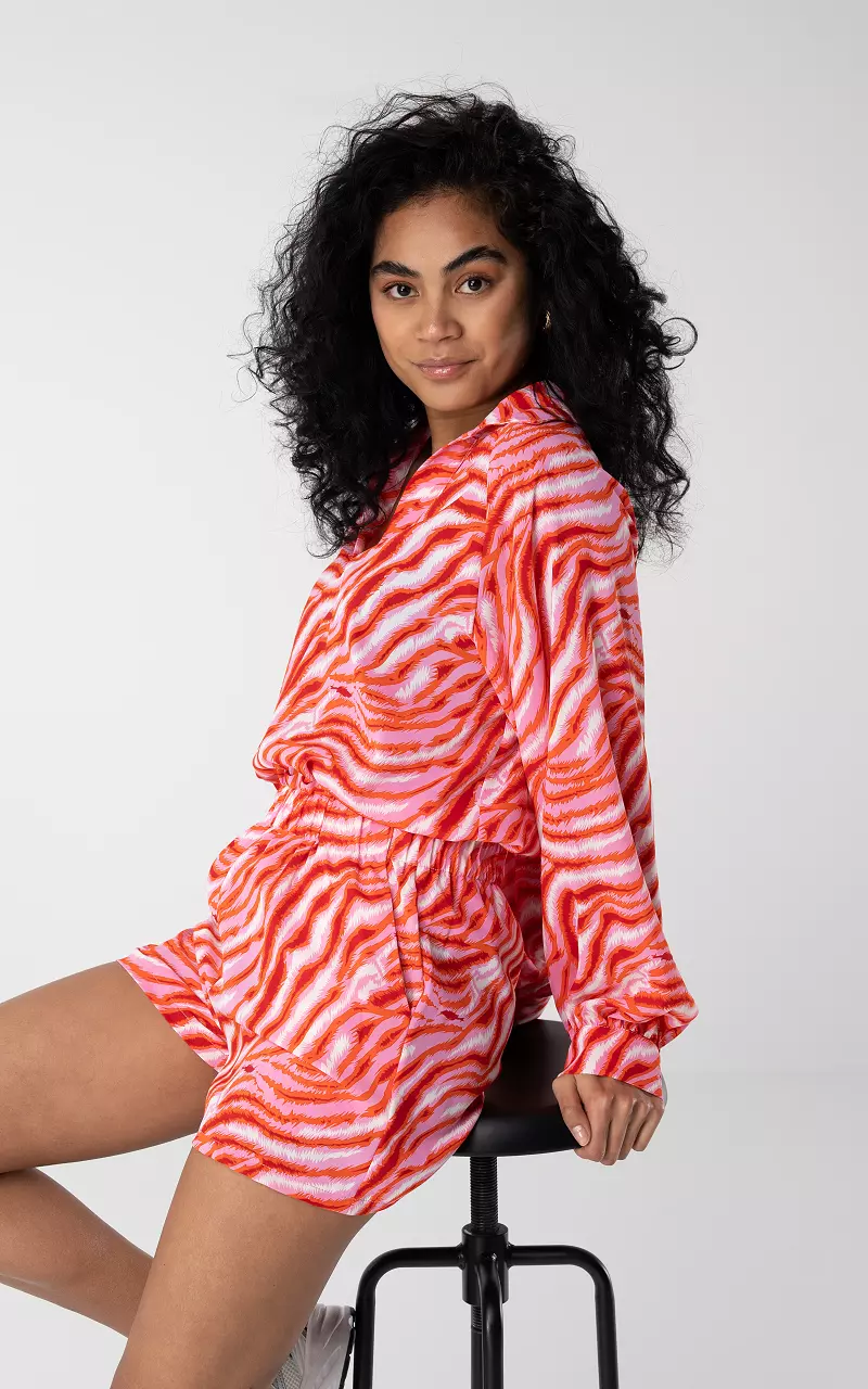 Shorts met elastische band Lichtroze Rood