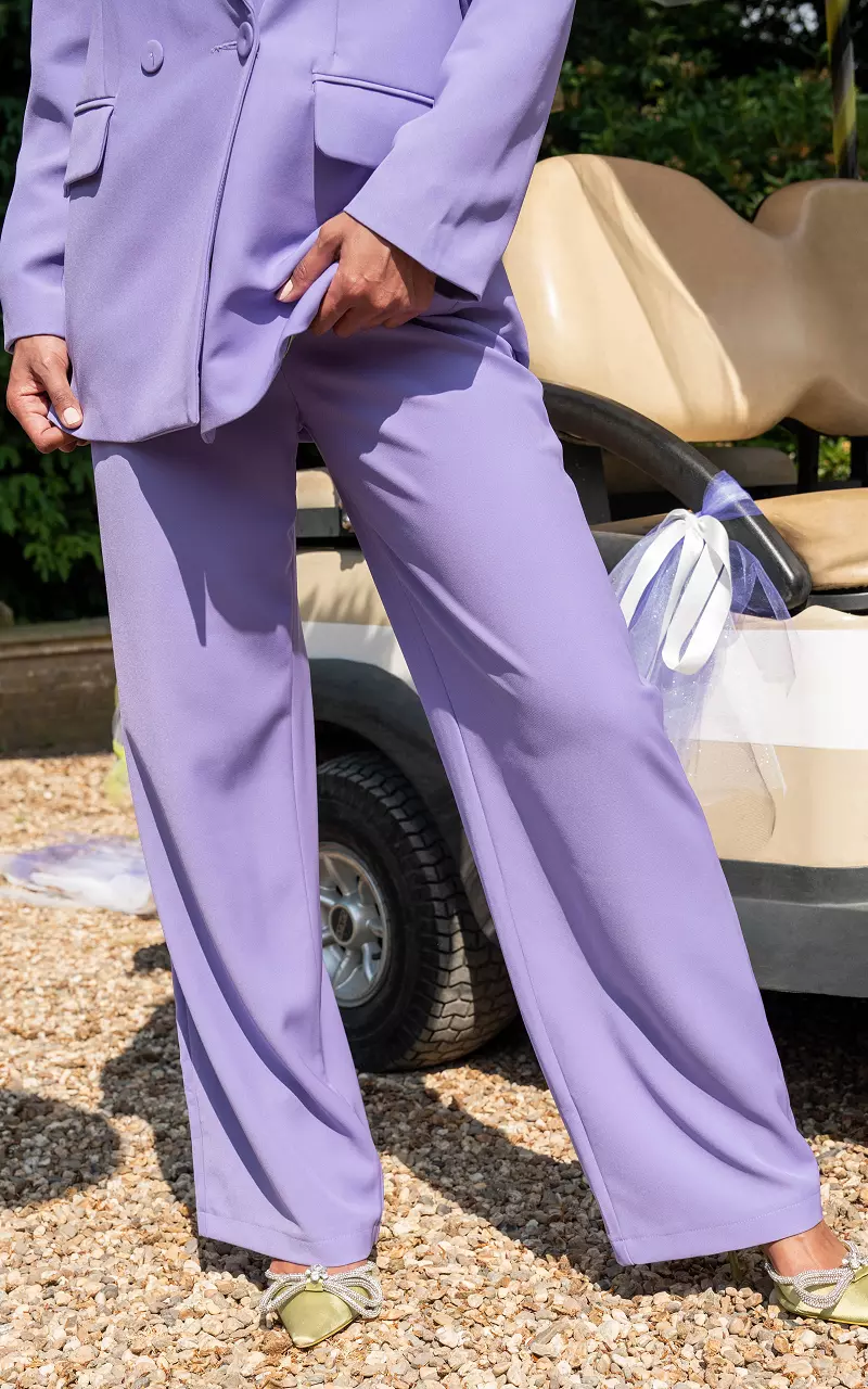 Straight wide leg pants Purple