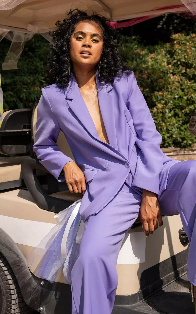 Oversized double-breasted blazer Purple