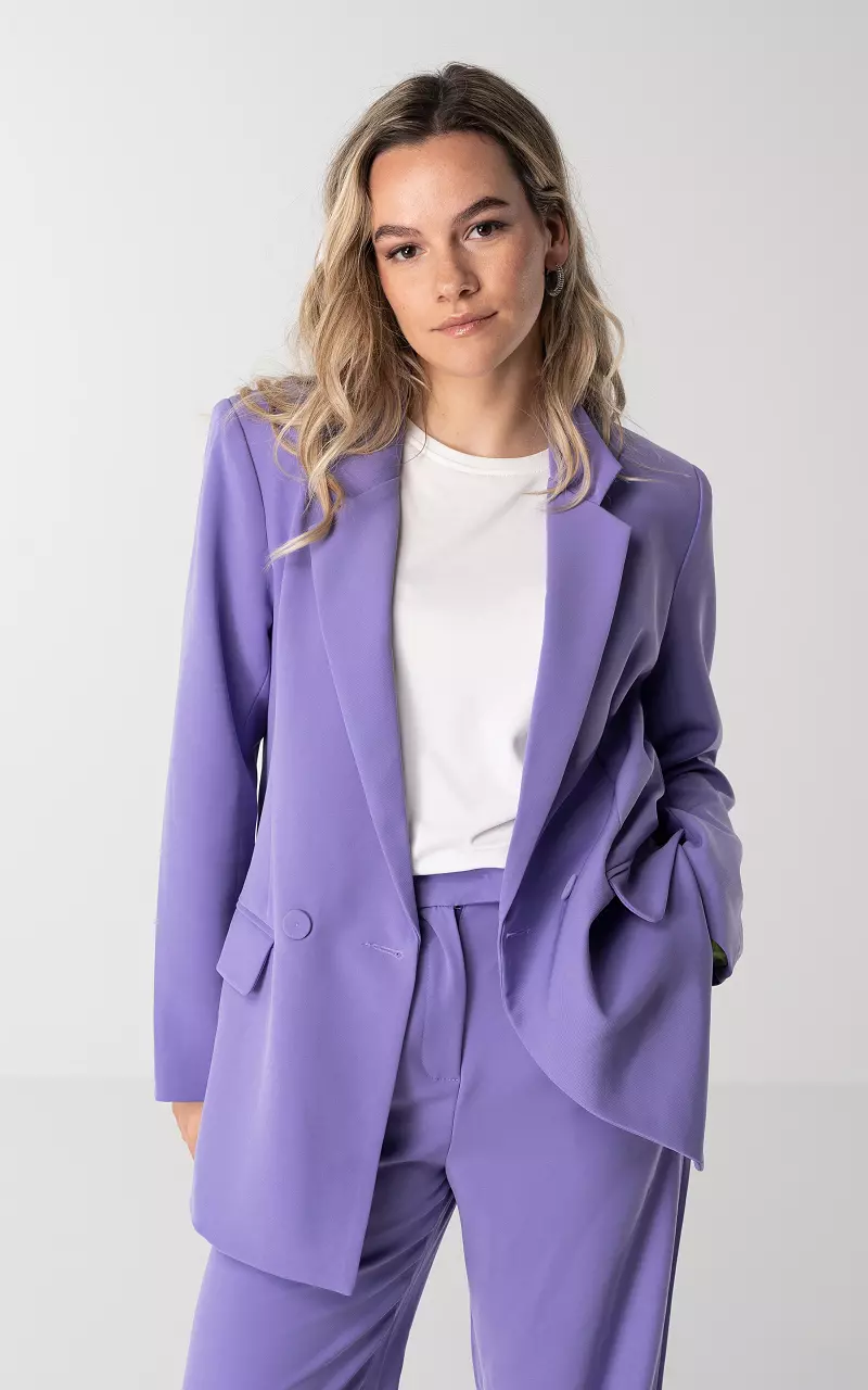 Oversized double-breasted blazer Purple