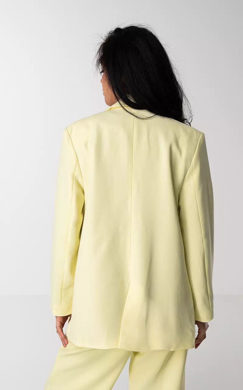 Oversized double-breasted blazer Light Yellow