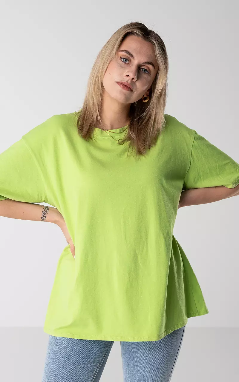 Oversized basic shirt Light Green