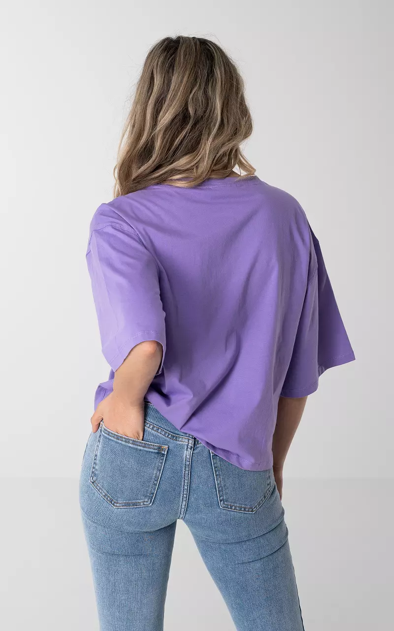 Basic cotton t-shirt Lilac