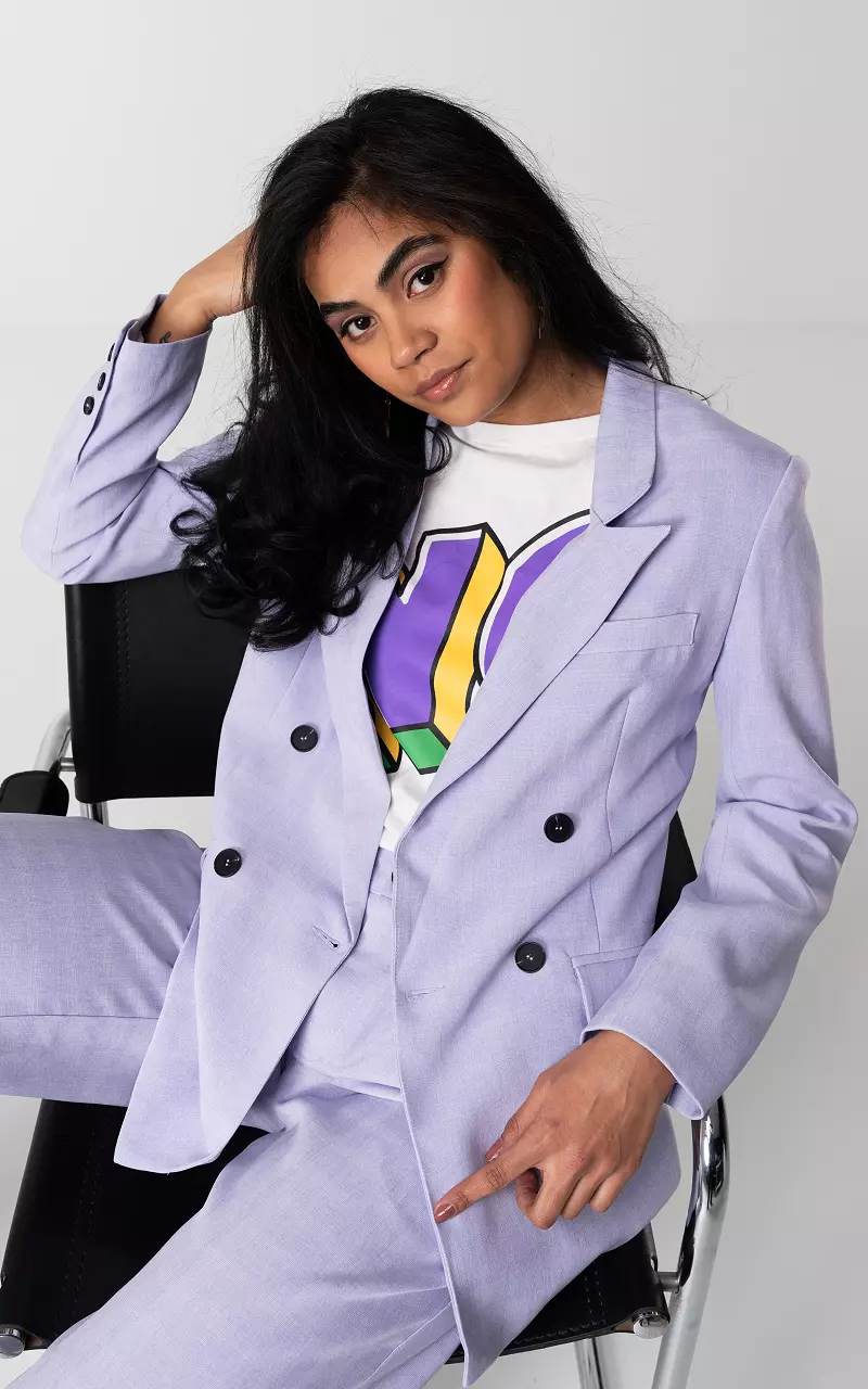 Double-breasted blazer Lilac