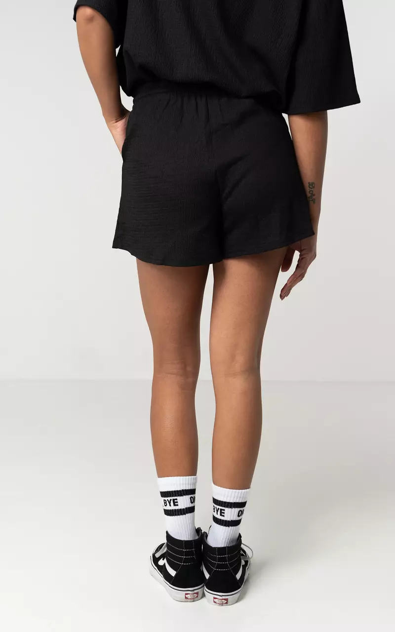 Shorts with elastic band Black