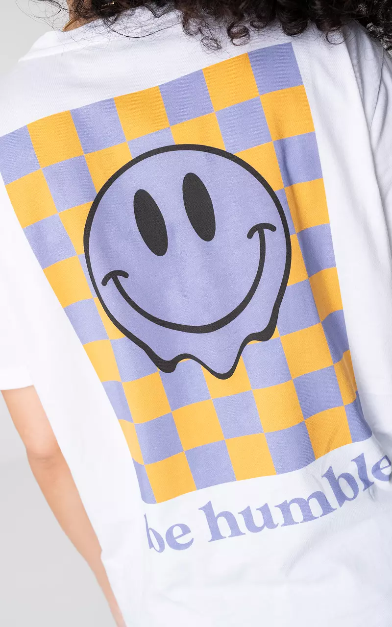 Baumwollshirt mit Print Weiß