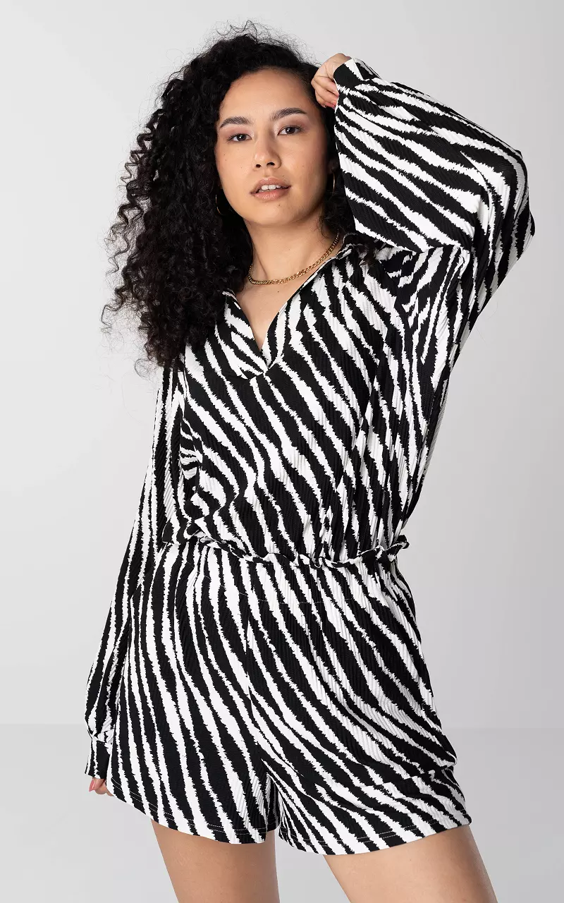 Blouse #92068 Black White