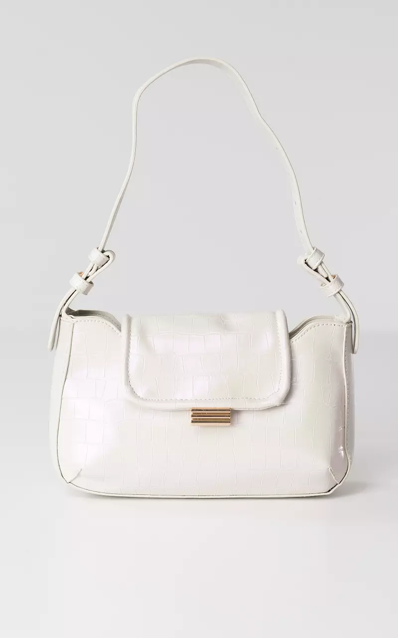 Small shoulderbag with magnet closure White