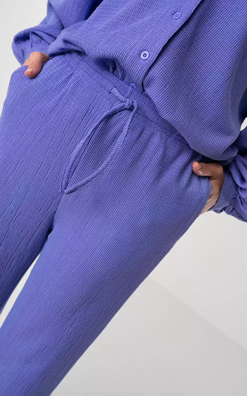 Wide leg pants with tie - Lilac | Guts & Gusto