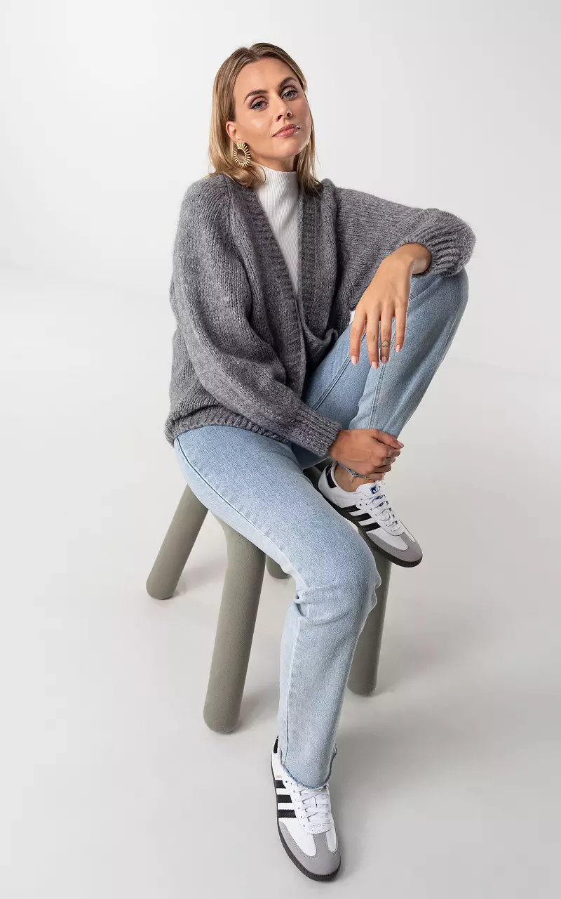 Knitted cardigan Grey