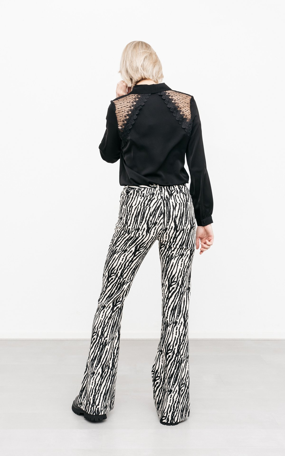 flared zebra pants