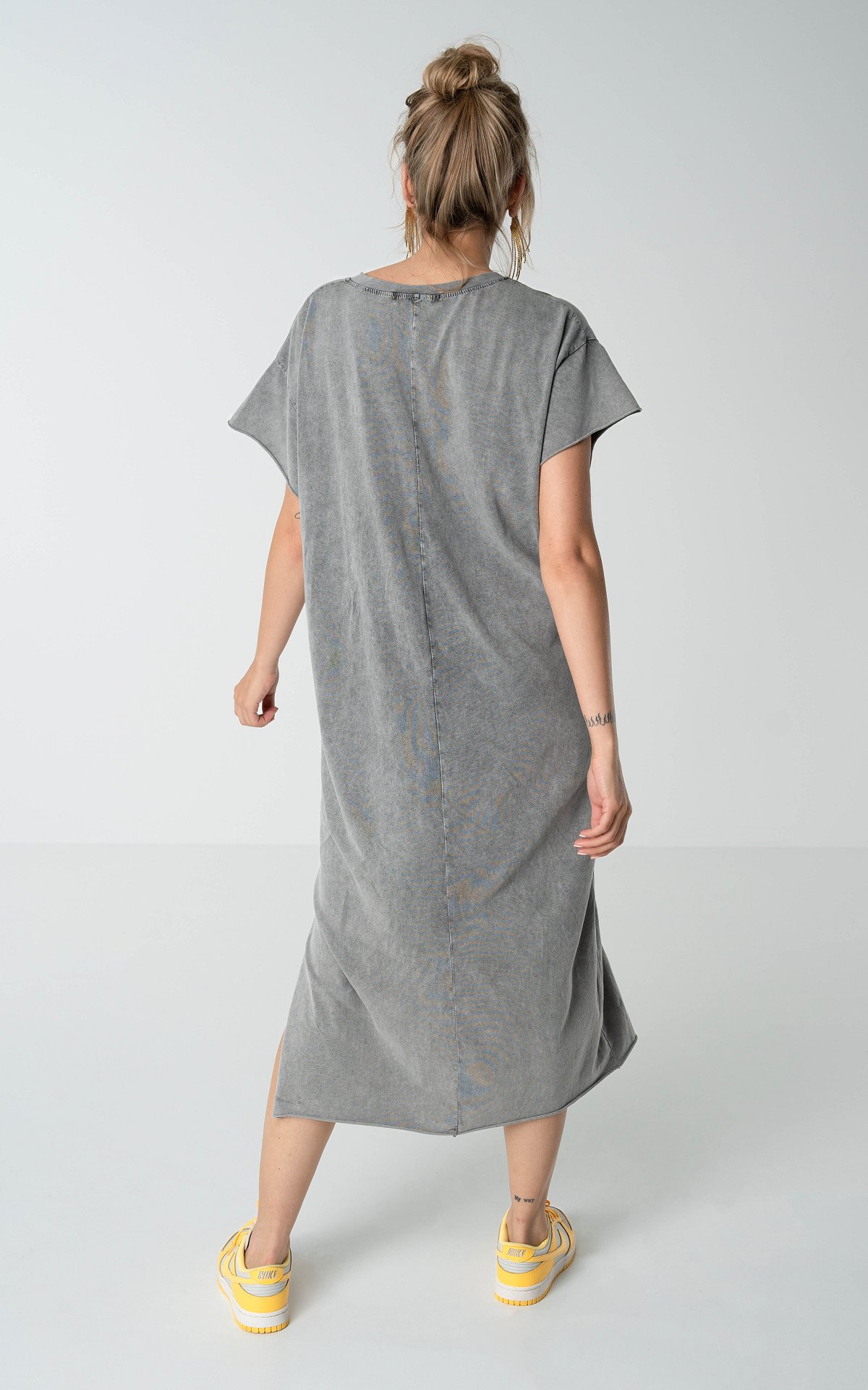 Bespreken zuurstof verstoring Lange t-shirt jurk - Grijs | Guts & Gusto | GUTSGUSTO.COM