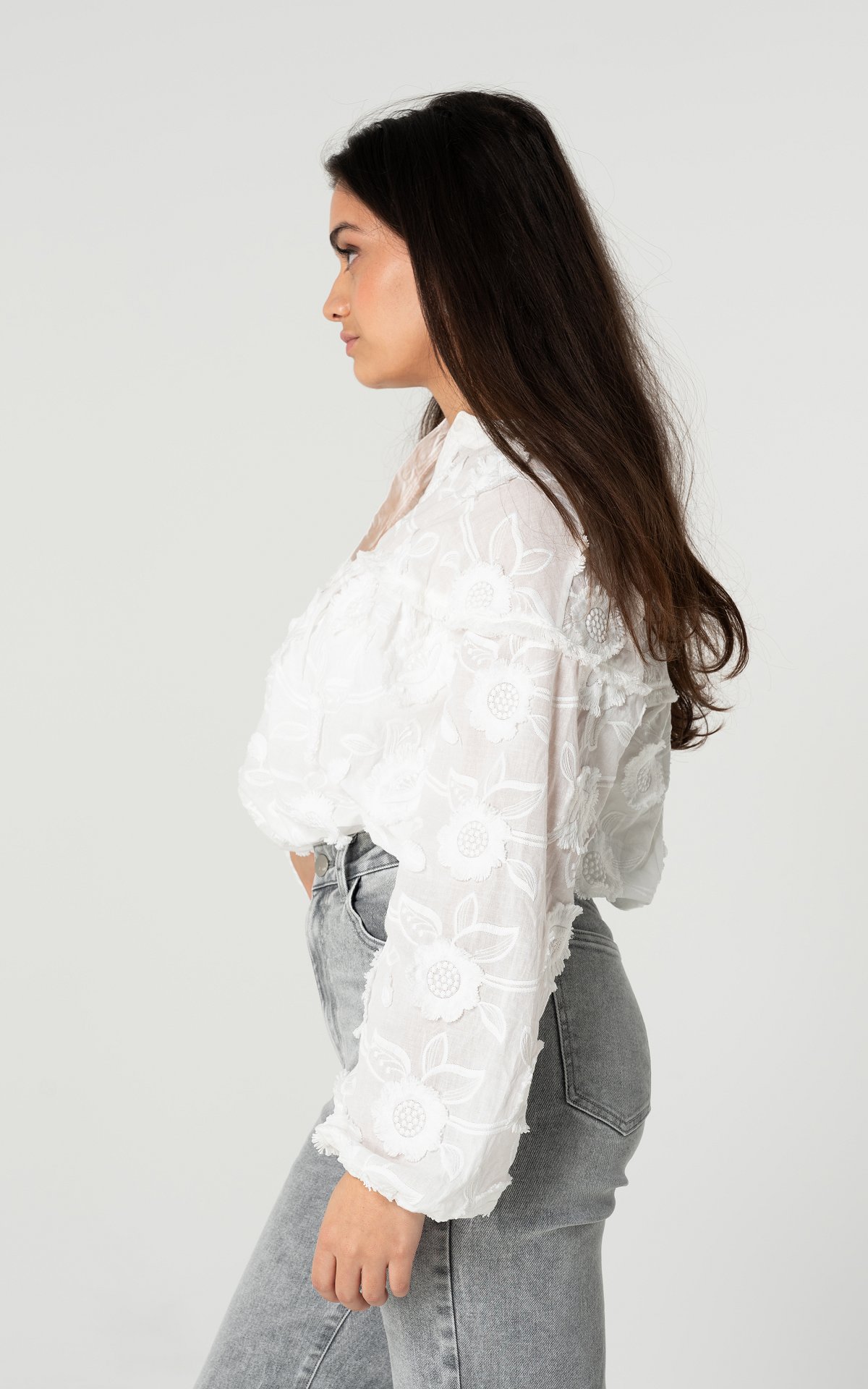 Geborduurde Blouse Met Knoopjes Wit Guts Gusto