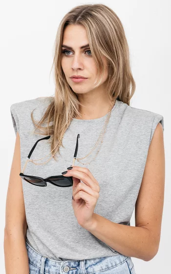 Sunglasses cord with multiple chains gold
