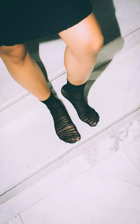 Zebra print tight-socks black
