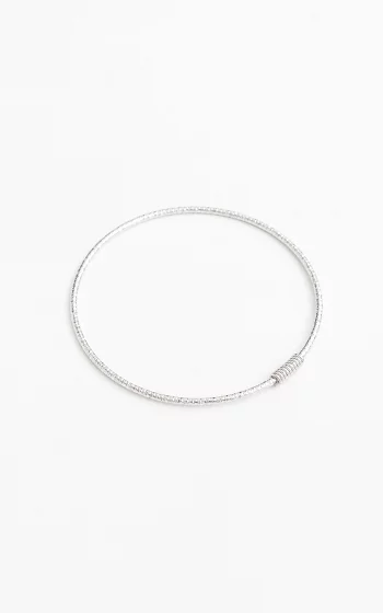 Stainless steel bangle silver