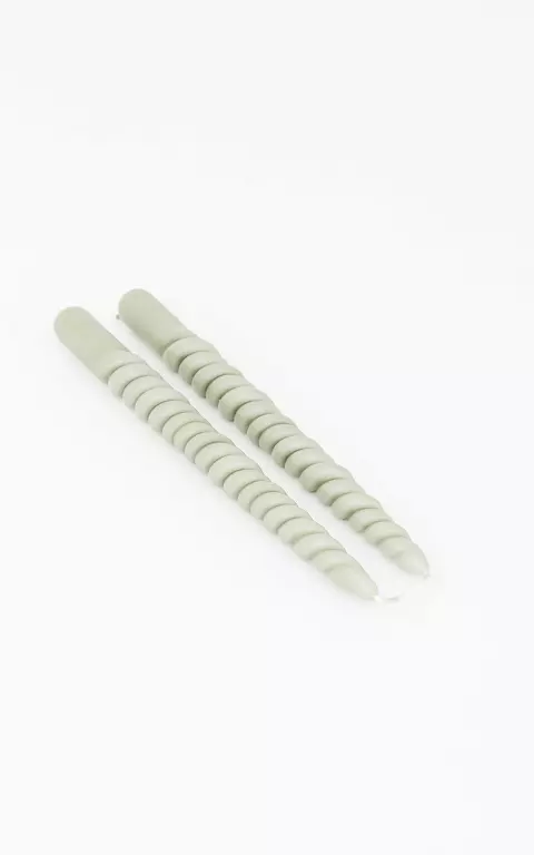 Double twisted candles light green