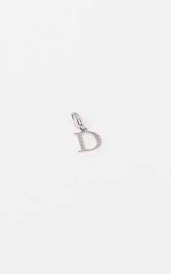 Letter charm silver