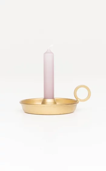 Gold-coated candle holder 