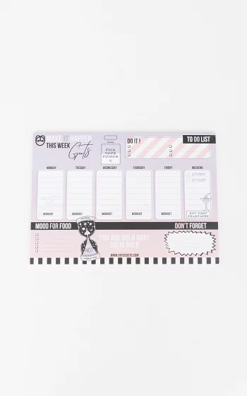 Weekly planner lilac light pink